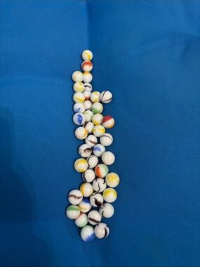Marbles Not See Through Colored White Different Swirls NWOTS